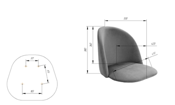 Обеденный стул SHT-ST35/S95-1 (ягодное варенье/черный муар) в Магадане - предосмотр 4