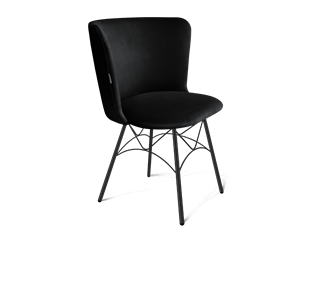 Обеденный стул SHT-ST36 / SHT-S107 (ночное затмение/черный муар) в Магадане