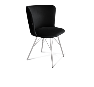 Обеденный стул SHT-ST36 / SHT-S37 (ночное затмение/хром лак) в Магадане