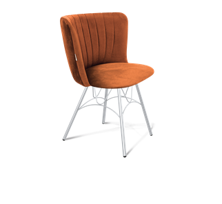 Обеденный стул SHT-ST36-1 / SHT-S100 (песчаная буря/хром лак) в Магадане