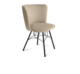 Обеденный стул SHT-ST36 / SHT-S100 (ванильный крем/черный муар) в Магадане
