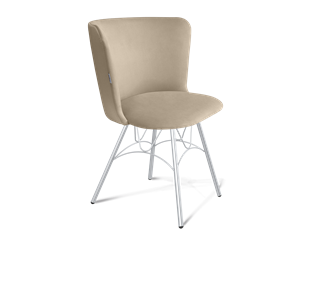 Обеденный стул SHT-ST36 / SHT-S100 (ванильный крем/хром лак) в Магадане