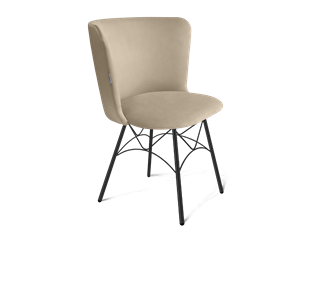 Обеденный стул SHT-ST36 / SHT-S107 (ванильный крем/черный муар) в Магадане