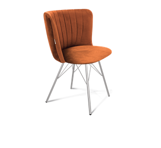 Обеденный стул SHT-ST36-1 / SHT-S37 (песчаная буря/хром лак) в Магадане - предосмотр