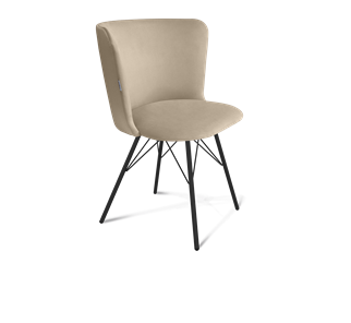 Обеденный стул SHT-ST36 / SHT-S37 (ванильный крем/черный муар) в Магадане - предосмотр