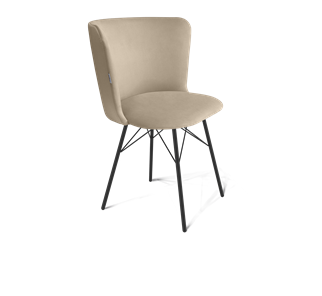 Обеденный стул SHT-ST36 / SHT-S64 (ванильный крем/черный муар) в Магадане