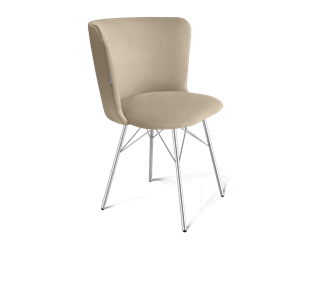 Обеденный стул SHT-ST36 / SHT-S64 (ванильный крем/хром лак) в Магадане