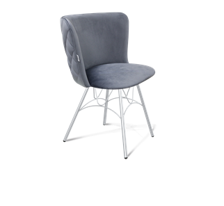 Обеденный стул SHT-ST36-3 / SHT-S100 (нейтральный серый/хром лак) в Магадане