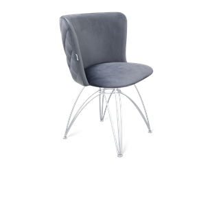 Обеденный стул SHT-ST36-3 / SHT-S112 (нейтральный серый/хром лак) в Магадане