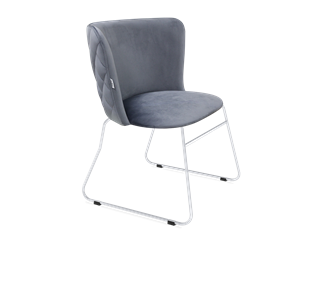 Обеденный стул SHT-ST36-3 / SHT-S167 (нейтральный серый/хром лак) в Магадане