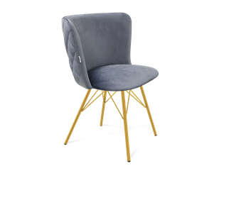 Обеденный стул SHT-ST36-3 / SHT-S37 (нейтральный серый/золото) в Магадане