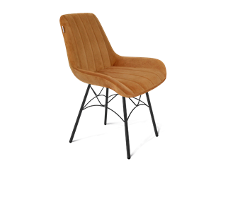 Обеденный стул SHT-ST37 / SHT-S107 (горчичный/черный муар) в Магадане - предосмотр