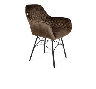 Обеденный стул SHT-ST38 / SHT-S107 (кофейный трюфель/черный муар) в Магадане