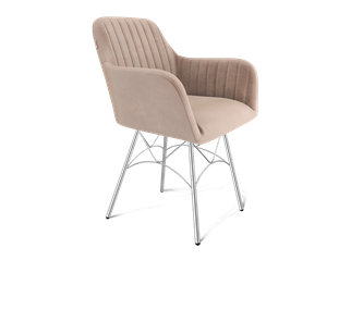 Обеденный стул SHT-ST38-1 / SHT-S107 (латте/хром лак) в Магадане