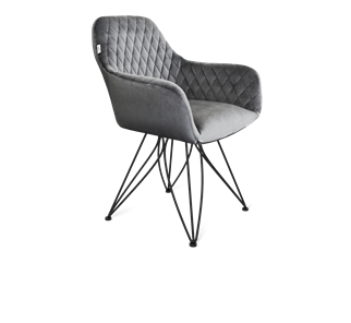 Обеденный стул SHT-ST38 / SHT-S113 (угольно-серый/черный муар) в Магадане