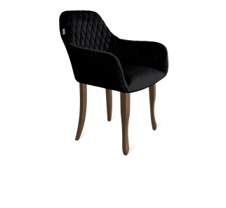 Обеденный стул SHT-ST38 / SHT-S122 (ночное затмение/темный орех/черный муар) в Магадане