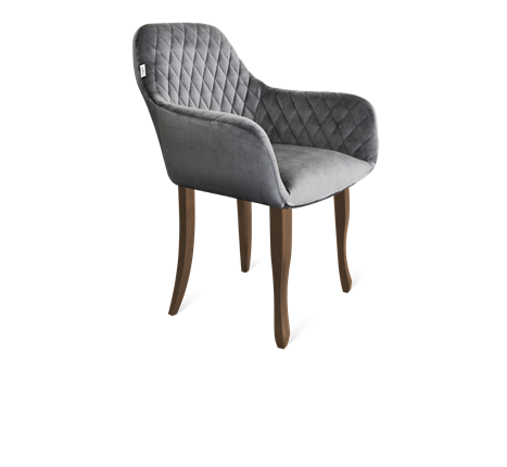 Обеденный стул SHT-ST38 / SHT-S122 (угольно-серый/темный орех/черный муар) в Магадане - изображение