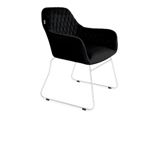 Обеденный стул SHT-ST38 / SHT-S167 (ночное затмение/хром лак) в Магадане