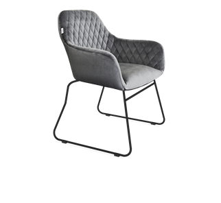 Обеденный стул SHT-ST38 / SHT-S167 (угольно-серый/черный муар) в Магадане