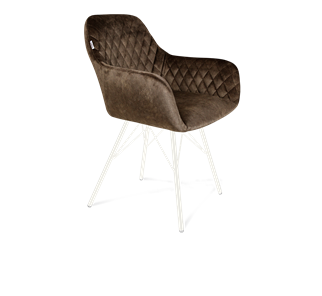 Обеденный стул SHT-ST38 / SHT-S37 (кофейный трюфель/белый муар) в Магадане