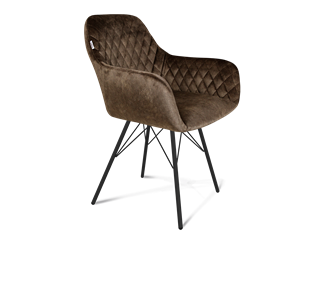 Обеденный стул SHT-ST38 / SHT-S37 (кофейный трюфель/черный муар) в Магадане