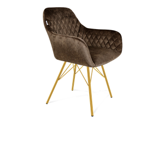 Обеденный стул SHT-ST38 / SHT-S37 (кофейный трюфель/золото) в Магадане