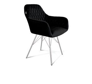 Обеденный стул SHT-ST38 / SHT-S37 (ночное затмение/хром лак) в Магадане