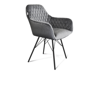 Обеденный стул SHT-ST38 / SHT-S37 (угольно-серый/черный муар) в Магадане