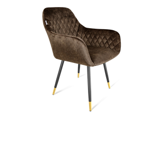 Обеденный стул SHT-ST38 / SHT-S95-1 (кофейный трюфель/черный муар/золото) в Магадане