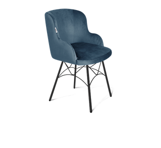 Обеденный стул SHT-ST39 / SHT-S107 (тихий океан/черный муар) в Магадане