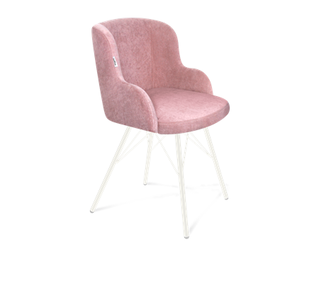 Обеденный стул SHT-ST39 / SHT-S37 (пыльная роза/белый муар) в Магадане - изображение