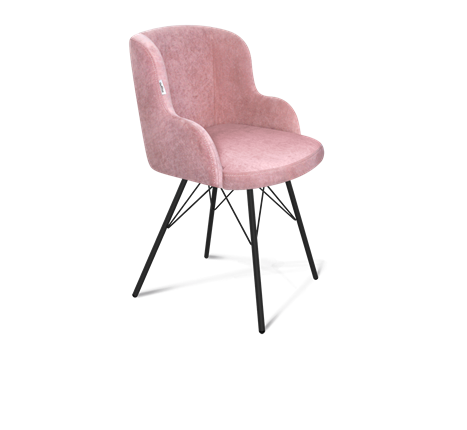 Обеденный стул SHT-ST39 / SHT-S37 (пыльная роза/черный муар) в Магадане - изображение