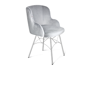 Обеденный стул SHT-ST39-1 / SHT-S107 (серое облако/хром лак) в Магадане