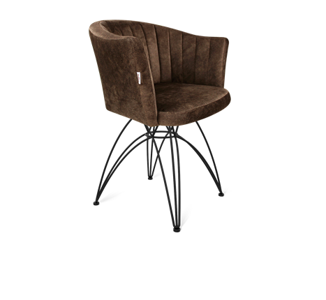 Обеденный стул SHT-ST42-1 / SHT-S112 (кофейный трюфель/черный муар) в Магадане - изображение
