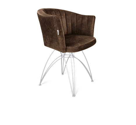 Обеденный стул SHT-ST42-1 / SHT-S112 (кофейный трюфель/хром лак) в Магадане - изображение