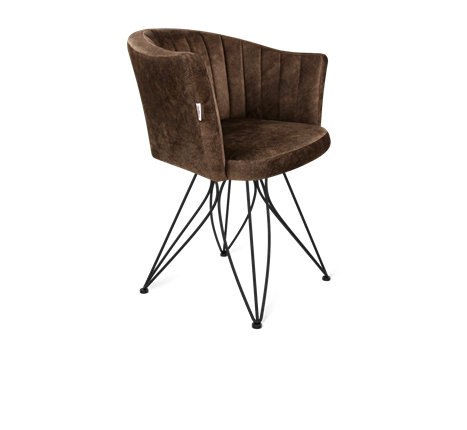 Обеденный стул SHT-ST42-1 / SHT-S113 (кофейный трюфель/черный муар) в Магадане - изображение
