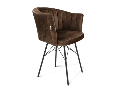 Обеденный стул SHT-ST42-1 / SHT-S64 (кофейный трюфель/черный муар) в Магадане - изображение