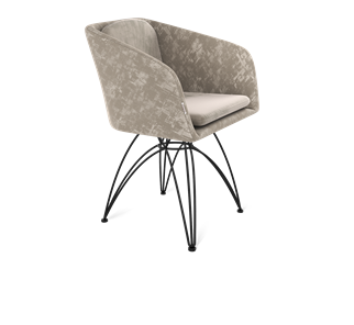 Обеденный стул SHT-ST43-1 / SHT-S112 (карамельный латте/черный муар) в Магадане