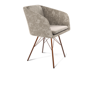 Обеденный стул SHT-ST43-1 / SHT-S37 (карамельный латте/медный металлик) в Магадане