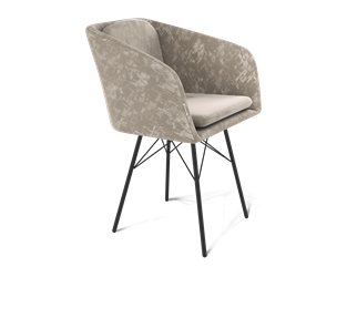 Обеденный стул SHT-ST43-1 / SHT-S64 (карамельный латте/черный муар) в Магадане