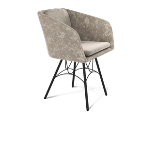 Обеденный стул SHT-ST43-1/ SHT-S100 (карамельный латте/черный муар) в Магадане