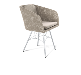 Обеденный стул SHT-ST43-1/ SHT-S100 (карамельный латте/хром лак) в Магадане