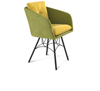 Обеденный стул SHT-ST43-2 / SHT-S100 (фисташковый десерт/черный муар) в Магадане