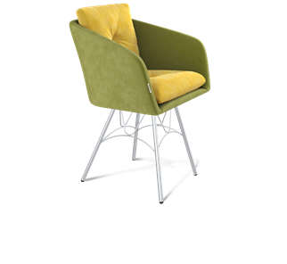 Обеденный стул SHT-ST43-2 / SHT-S100 (фисташковый десерт/хром лак) в Магадане