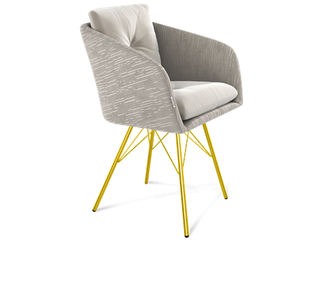 Обеденный стул SHT-ST43-2 / SHT-S37 (морозное утро/золото) в Магадане - изображение