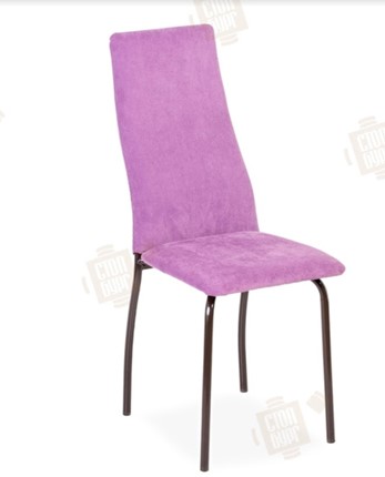 Кухонный стул Волна, каркас металл коричневый, инфинити фиолетовый в Магадане - изображение
