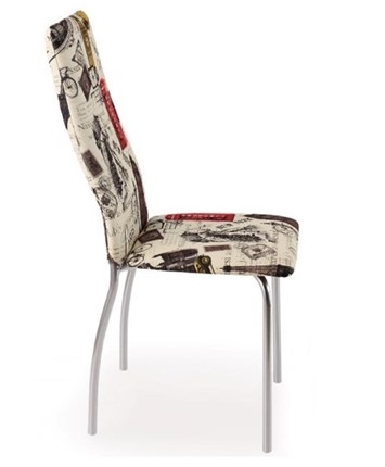 Кухонный стул Волна, каркас хром люкс, принт -  Европа в Магадане - изображение