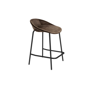 Полубарный стул SHT-ST19-SF1 / SHT-S29P-1 (кофейный трюфель/черный муар) в Магадане
