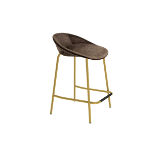 Полубарный стул SHT-ST19-SF1 / SHT-S29P-1 (кофейный трюфель/золото) в Магадане - предосмотр