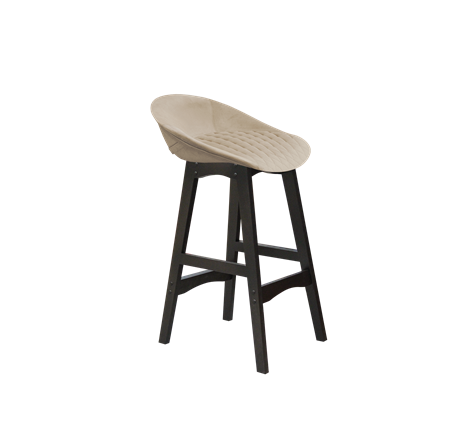 Полубарный стул SHT-ST19-SF1 / SHT-S65-1 (ванильный крем/венге) в Магадане - изображение